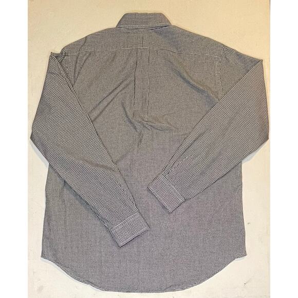 Ralph Lauren Classic Fit Gingham Shirt L Black White Purple Pony Cotton EUC - Picture 9 of 13